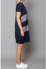 Peruzzi Jersey Stripe Short Sleeve Layered Dress