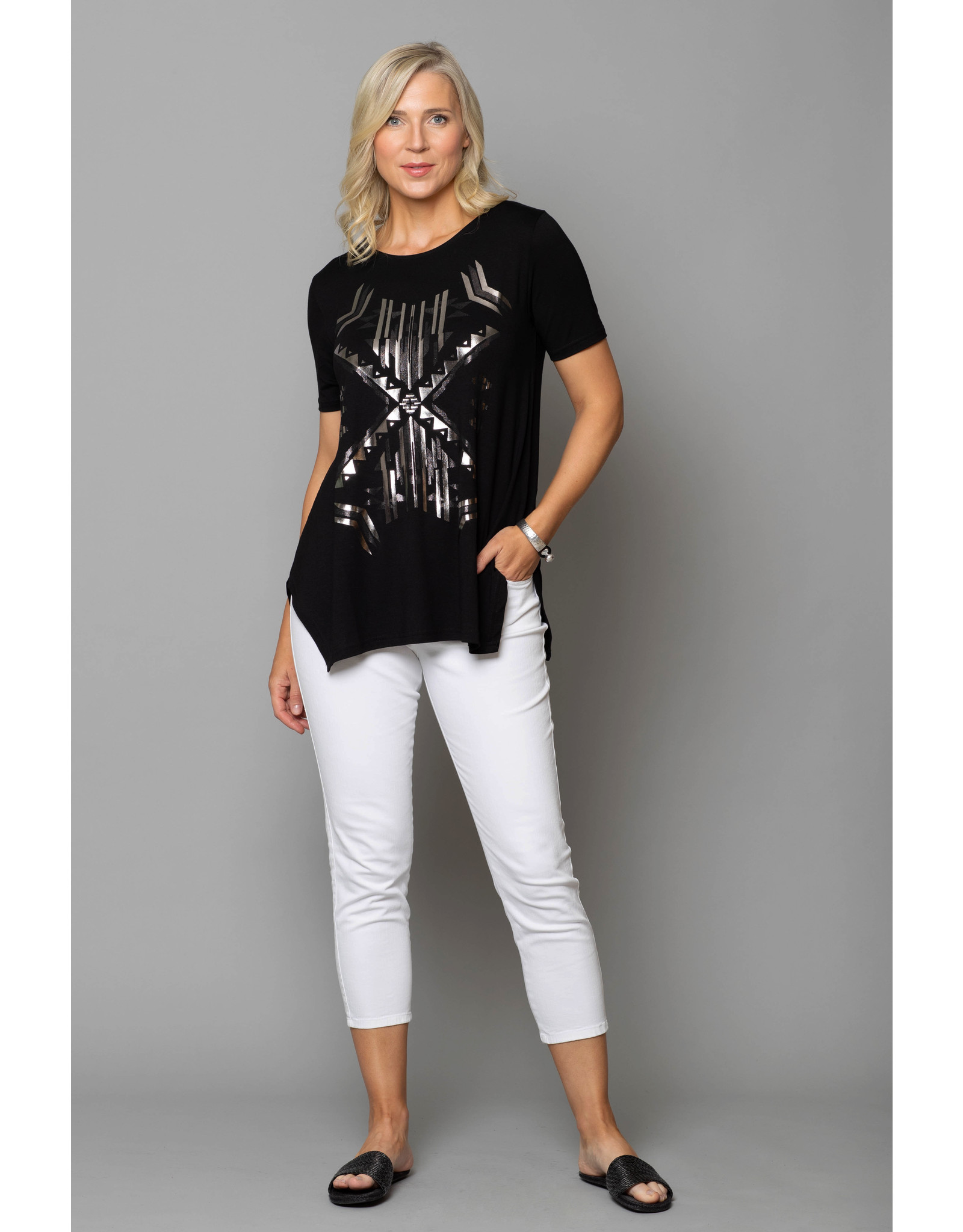 Peruzzi Metalic Print top