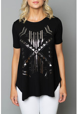 Peruzzi Metalic Print top