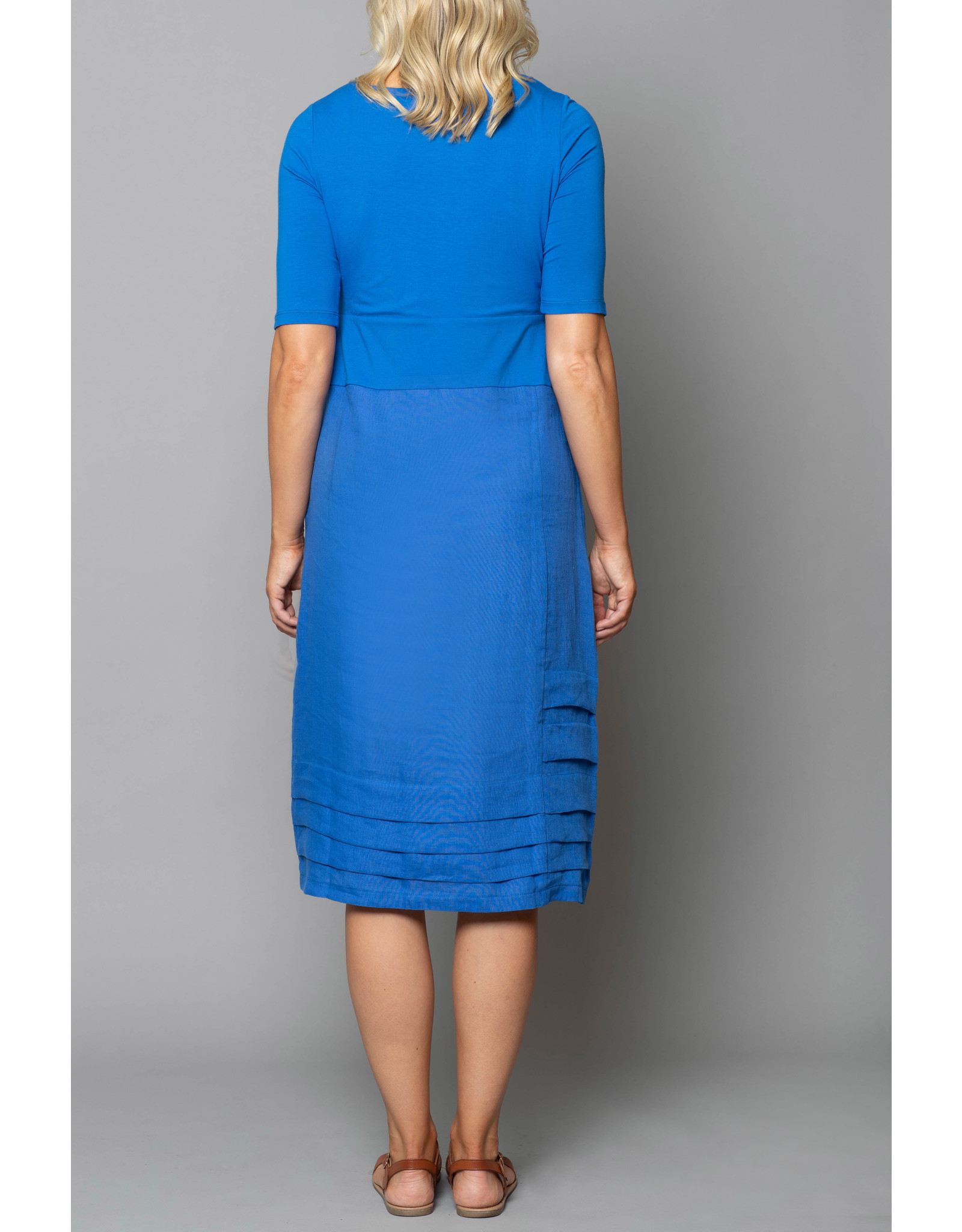 Peruzzi Pleated Linen Dress