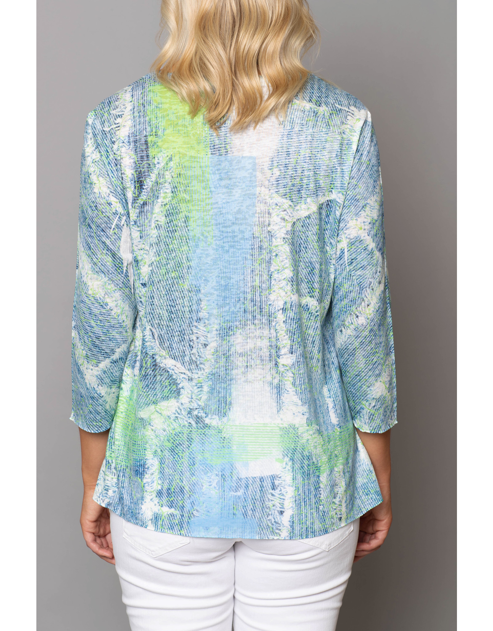Peruzzi  Abstract Print Long Sleeve Top