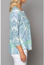 Peruzzi  Abstract Print Long Sleeve Top