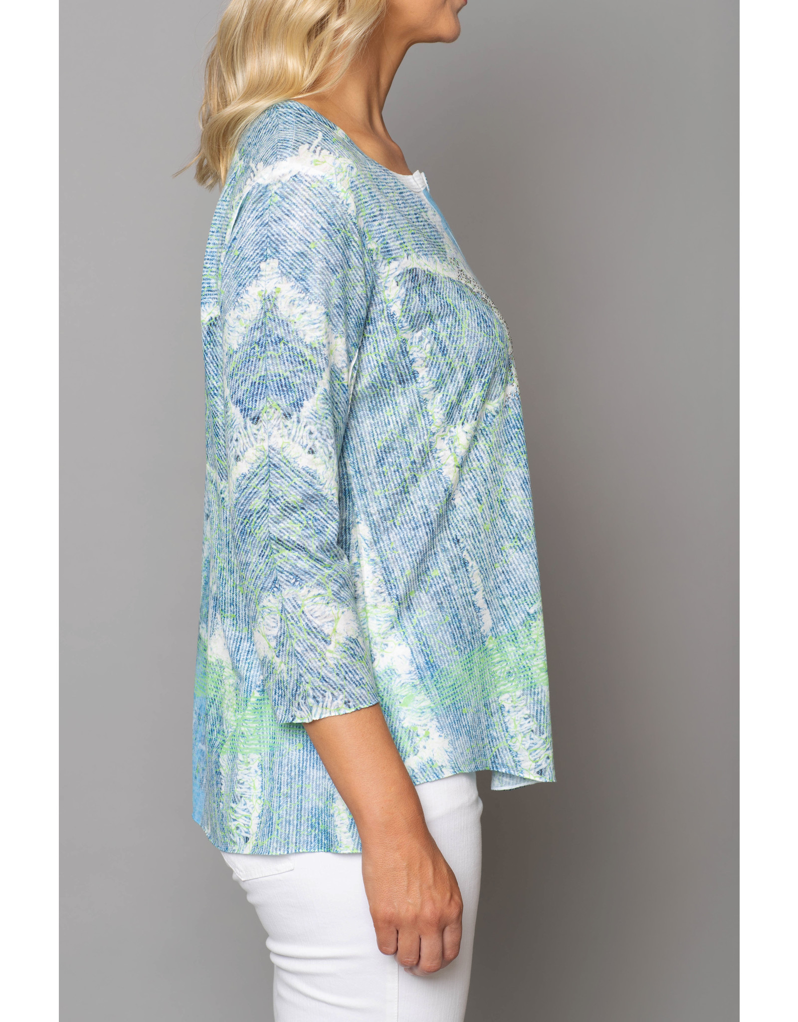 Peruzzi  Abstract Print Long Sleeve Top