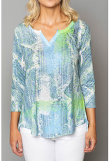 Peruzzi  Abstract Print Long Sleeve Top