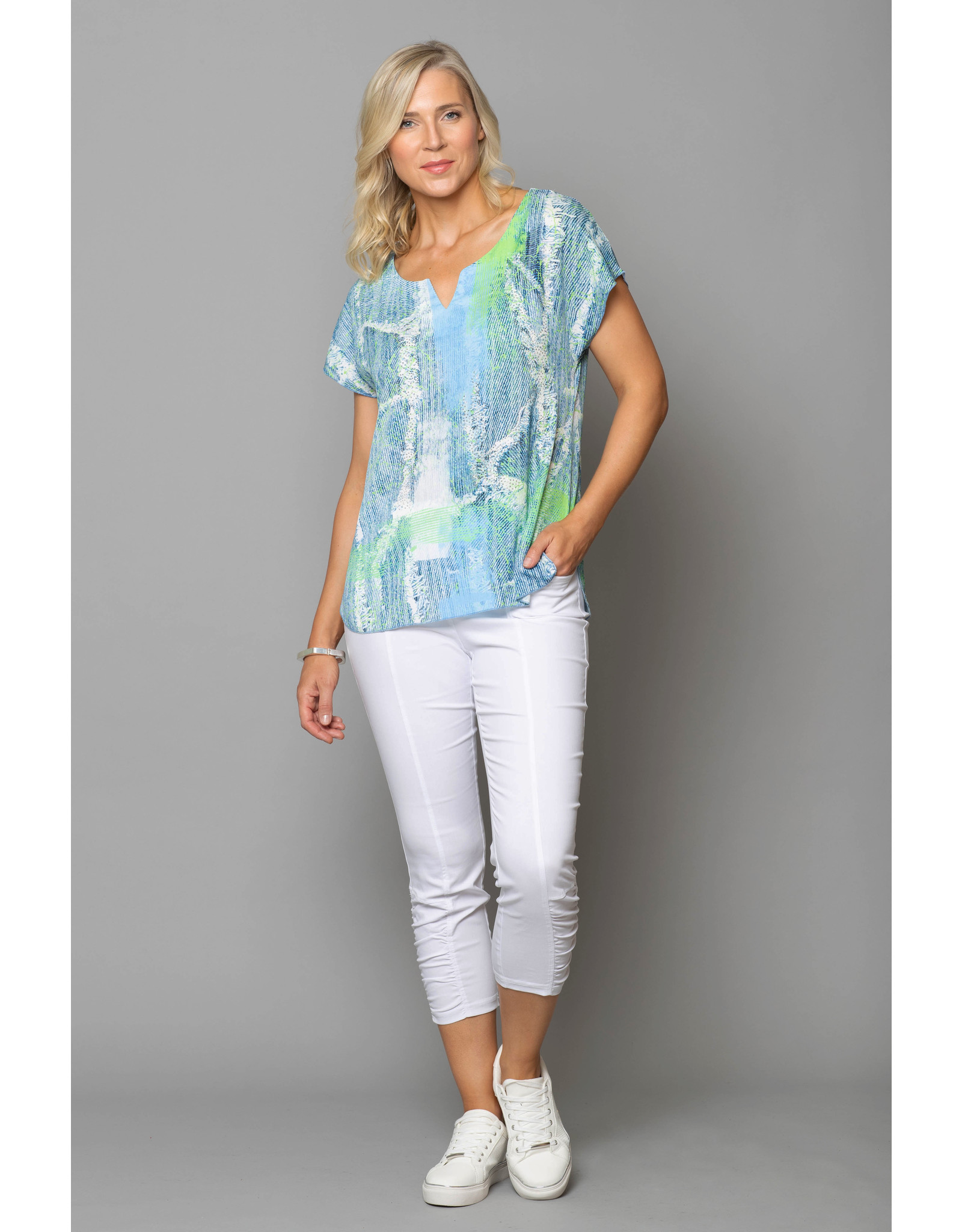 Peruzzi  Abstract  short sleeve Print Top