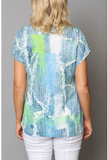Peruzzi  Abstract  short sleeve Print Top