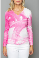 Peruzzi Pink Brushstroke Knit