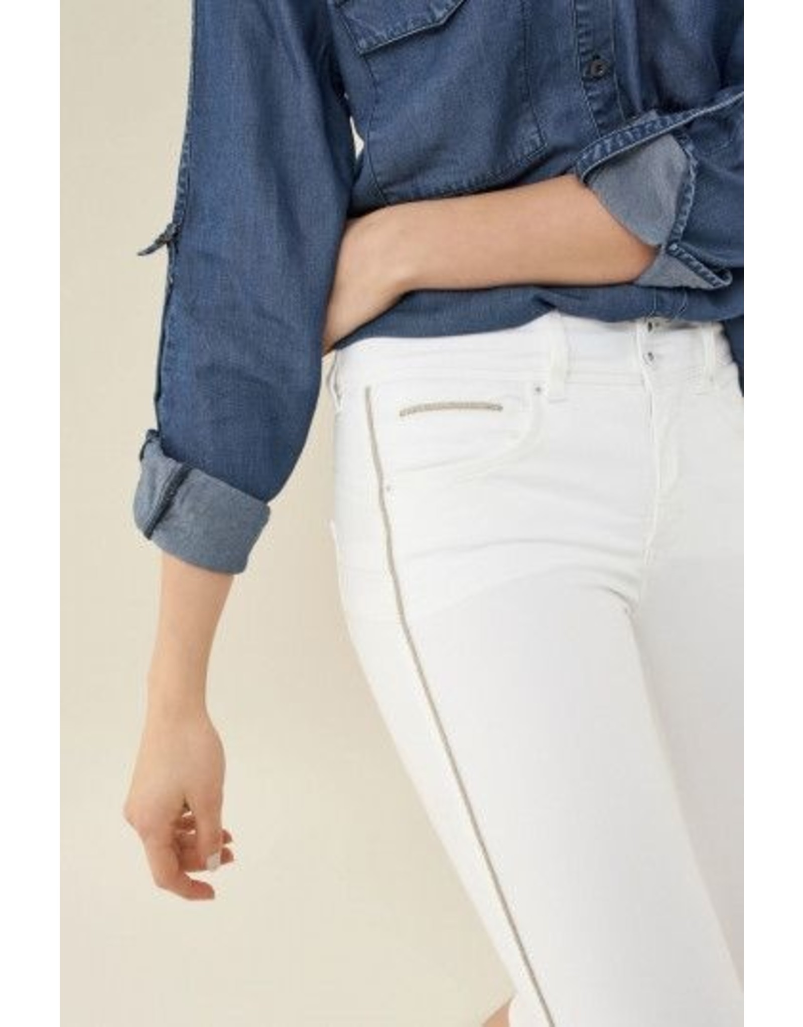 Salsa Jeans Push In Secret Capri Jeans With Detail On Side