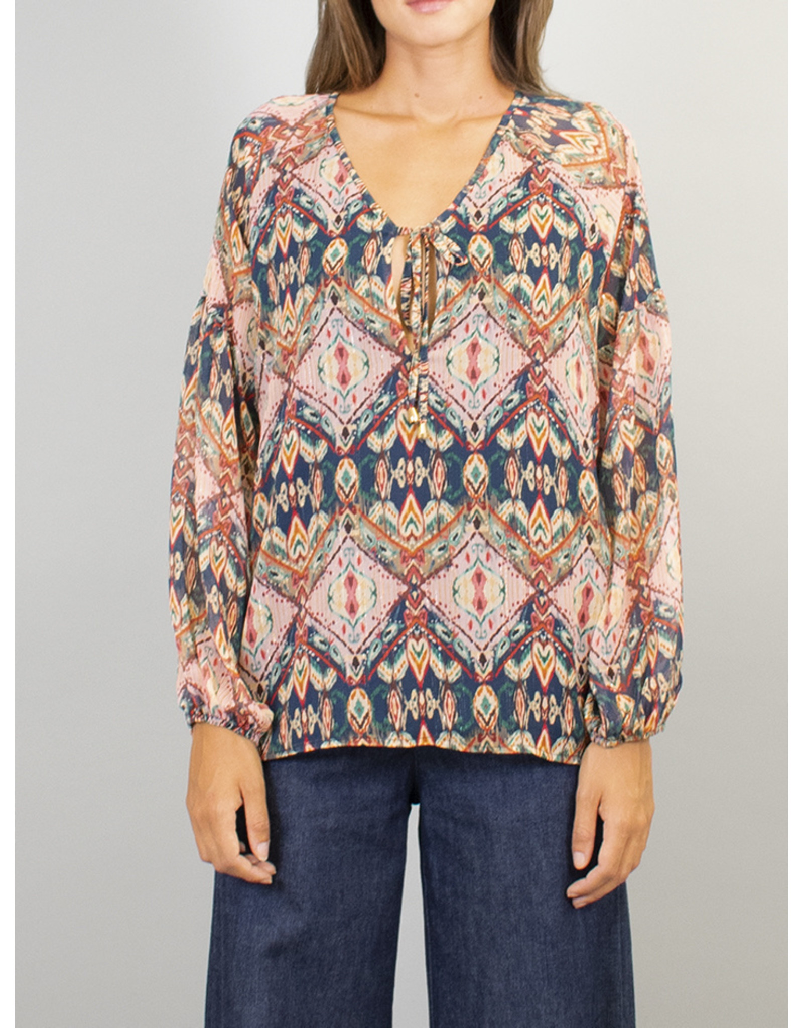 La Fee Maraboutee Boho Printed Tunic Top