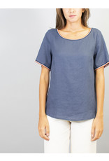 La Fee Maraboutee Linen T Top with Sport Trim Finish