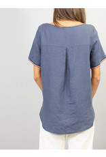 La Fee Maraboutee Linen T Top with Sport Trim Finish