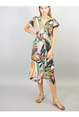 La Fee Maraboutee Short Sleeve Button Through Belted Dress