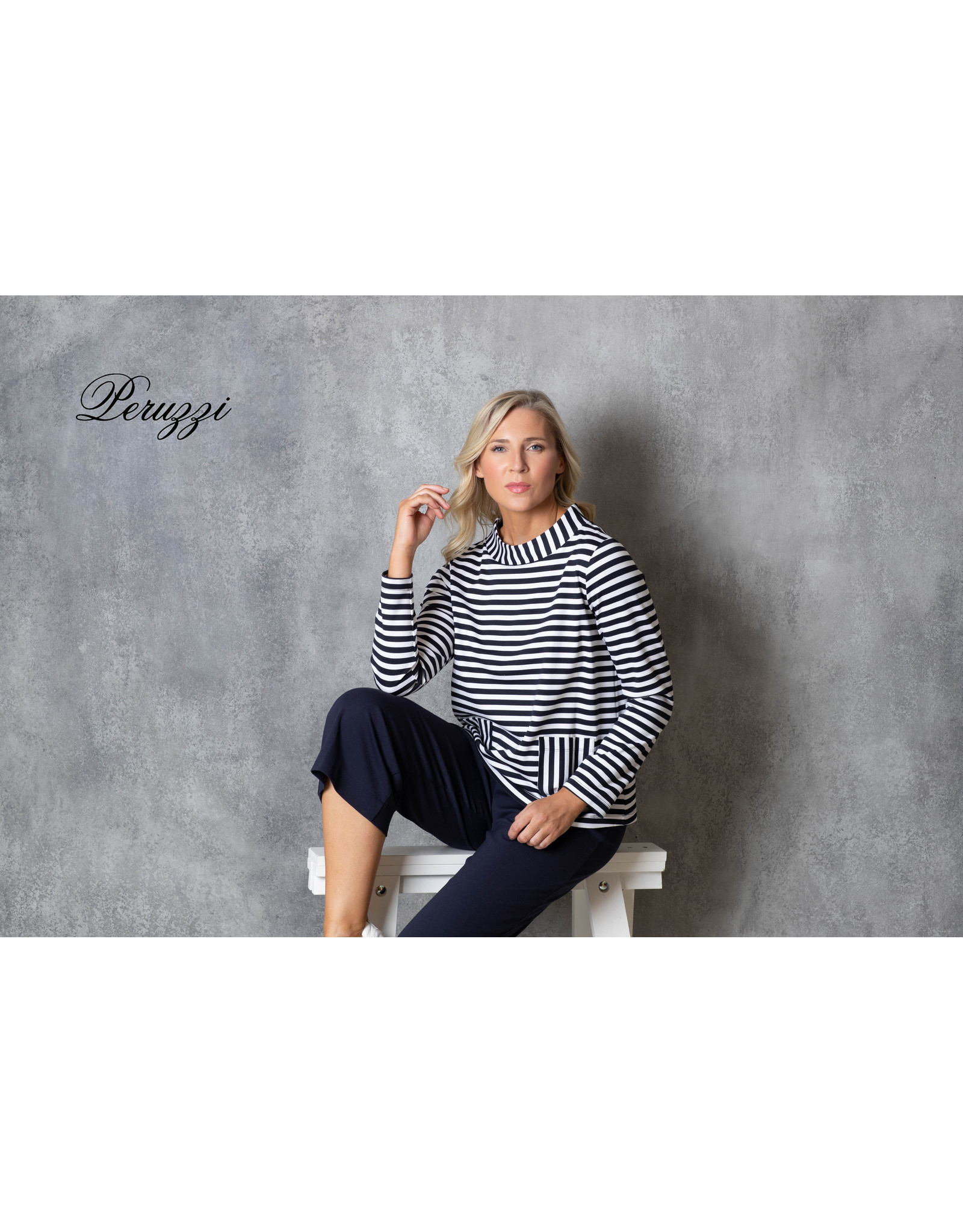 Peruzzi Compact Jersey Stripe Top