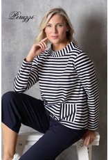 Peruzzi Compact Jersey Stripe Top