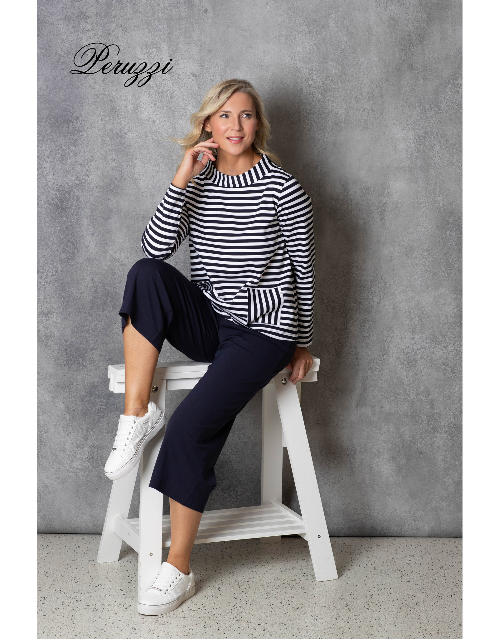 Peruzzi Compact Jersey Stripe Top