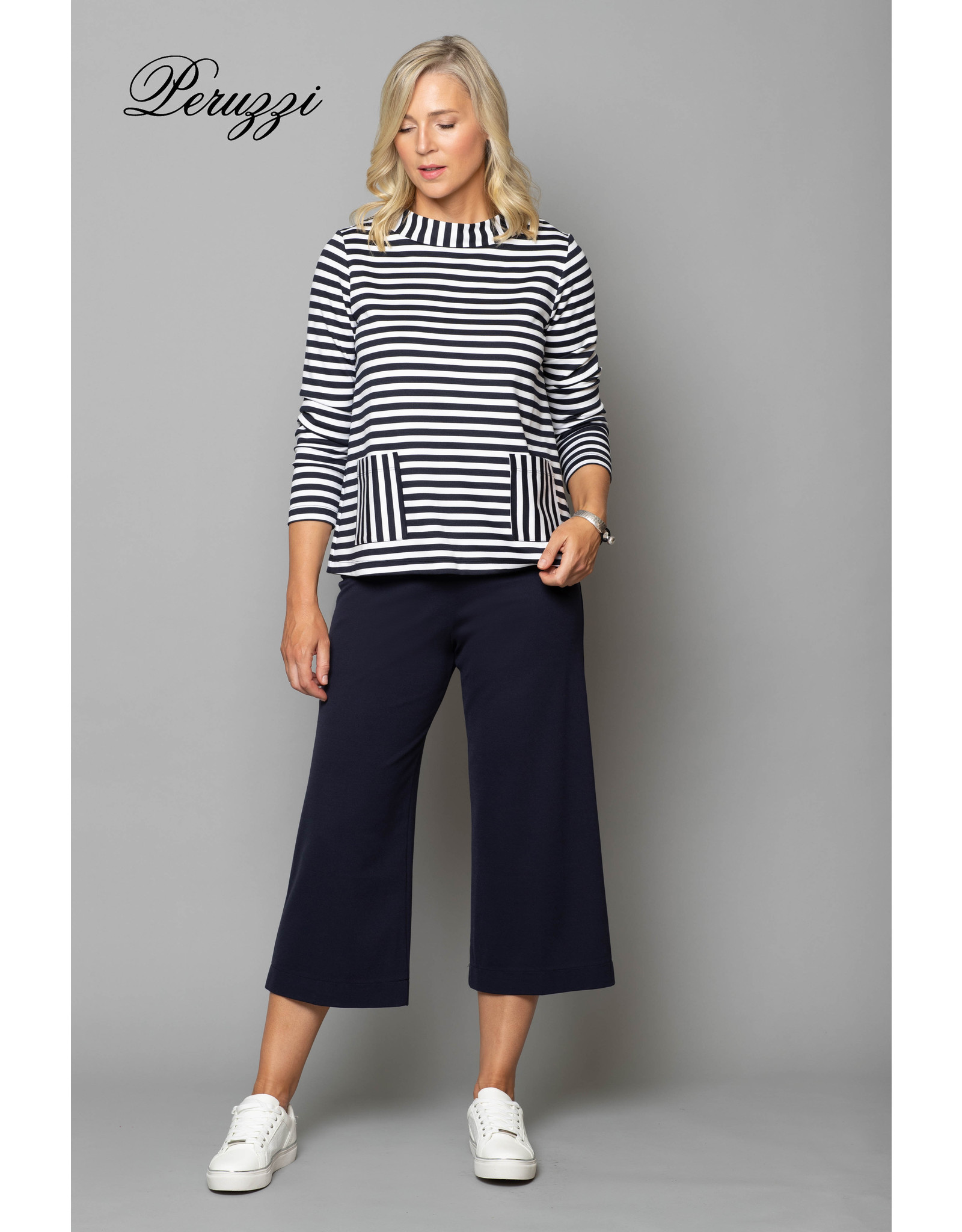 Peruzzi Compact Jersey Stripe Top