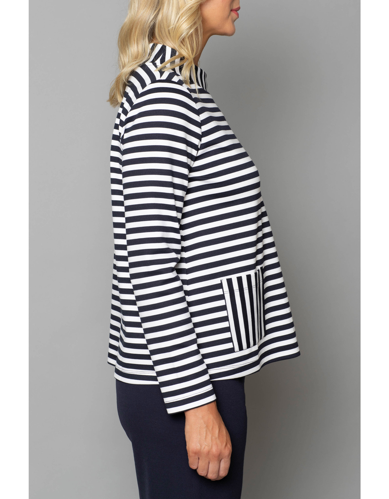 Peruzzi Compact Jersey Stripe Top