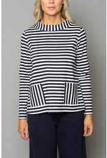 Peruzzi Compact Jersey Stripe Top