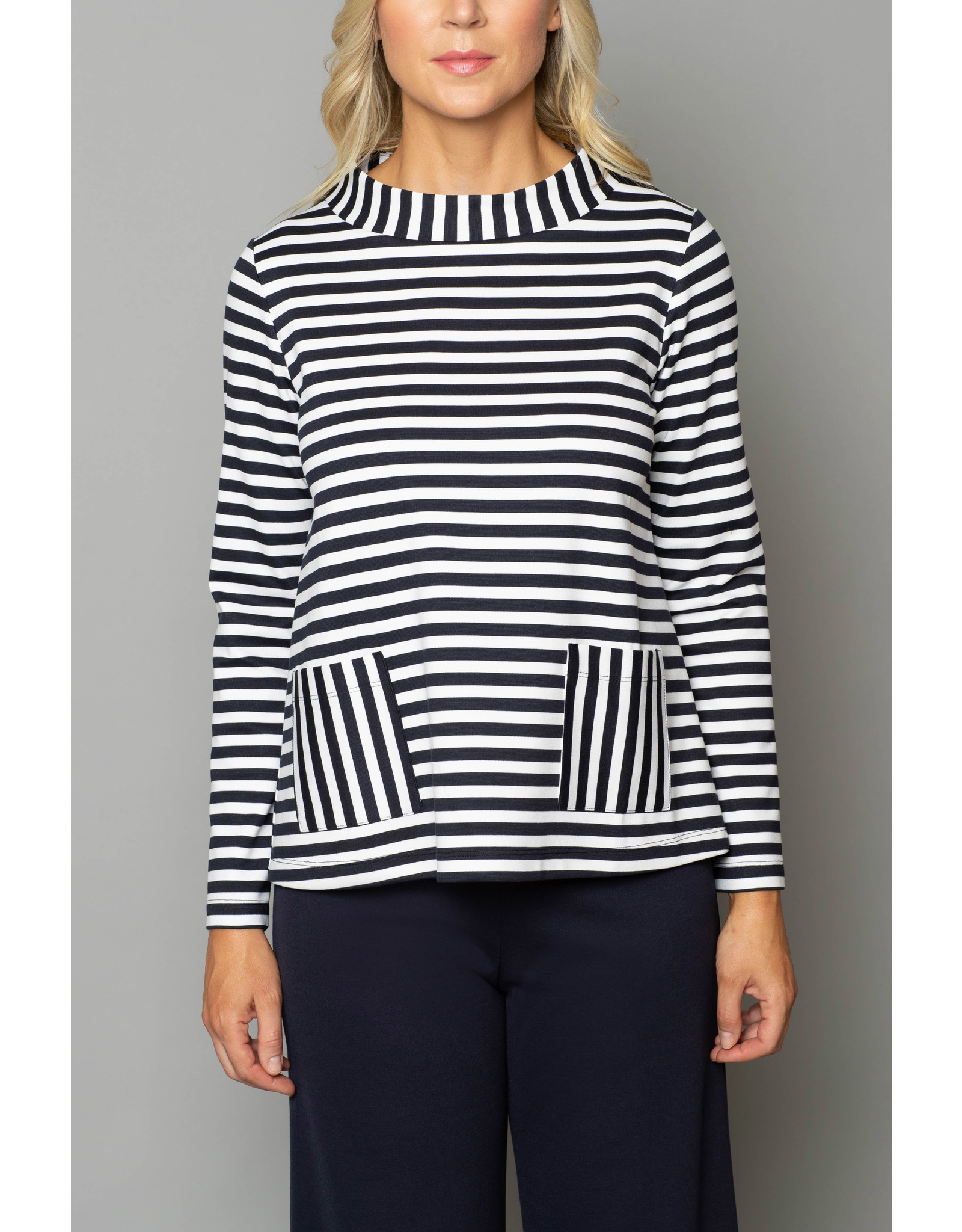 Peruzzi Compact Jersey Stripe Top