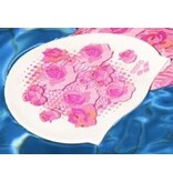 Arena Arena Silicone Cap Breast Cancer White Wavy Roses