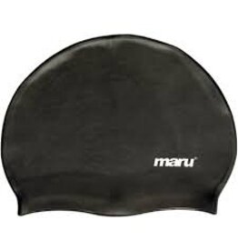 Maru Maru Silicone Swim Cap Long Hair Black