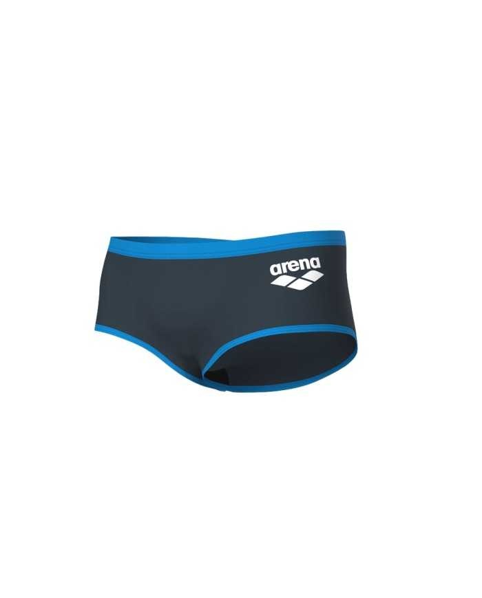 Arena Low Waist Short Big Logo Asphalt Turquoise - Active Swimwear