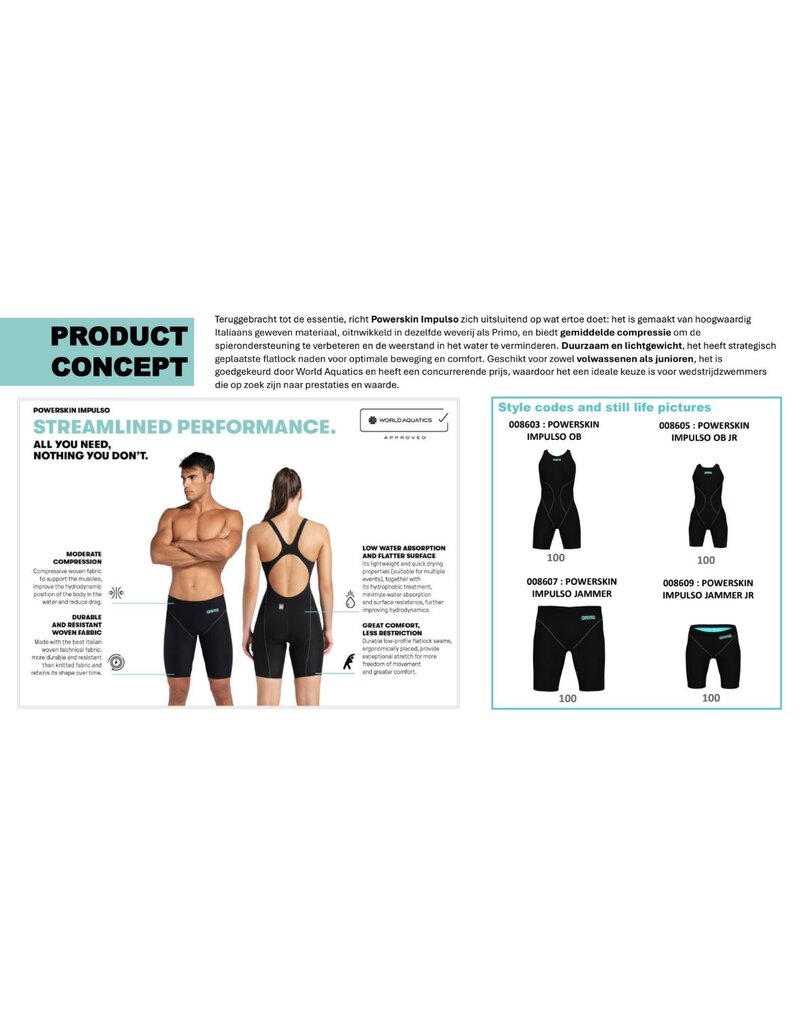 Arena Arena Powerskin Impulso