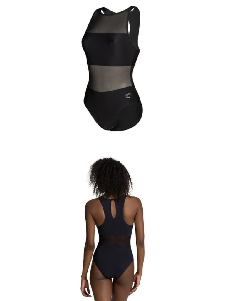 Arena Arena Mesh Panels W Mesh Panels Swimsuit Vent Back black - op bestelling