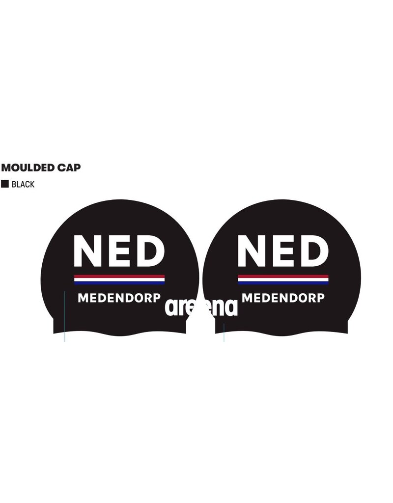Arena Arena  Nederland Moulded badmuts met naam