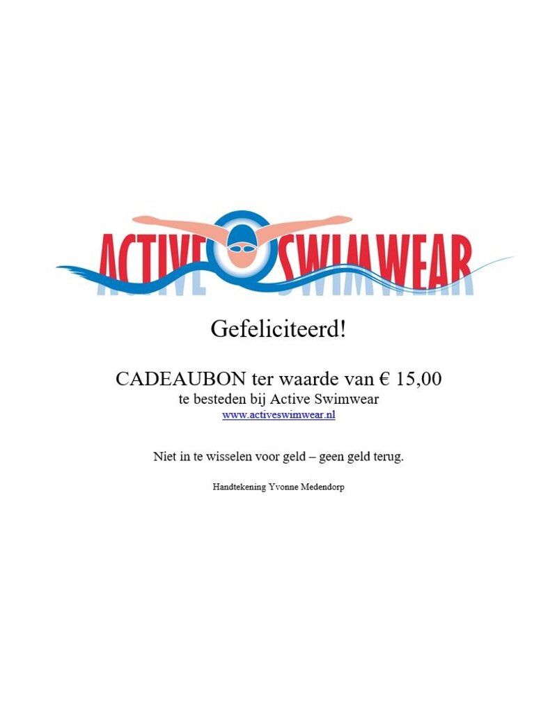 Overige merken Cadeaubon € 15