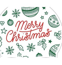 Overige merken Kerstbadmuts (wit) - Merry Christmas