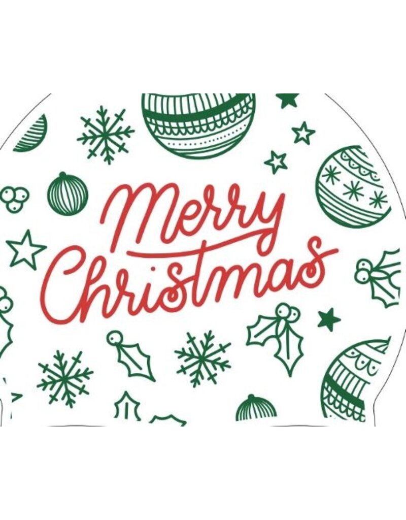 Overige merken Kerstbadmuts (wit) - Merry Christmas