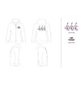Arena Arena NJK Synchroonzwemmen hoodie  - wit-roze
