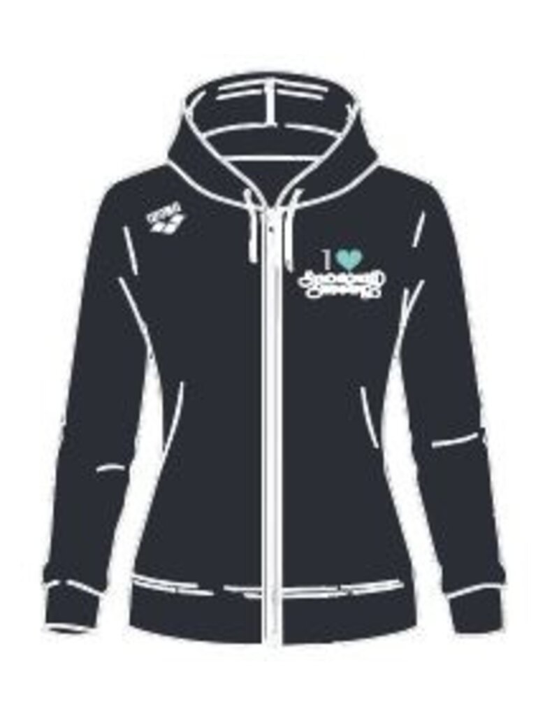 Arena Arena  hoodie - NJK Synchroonzwemmen - zwart/turquoise