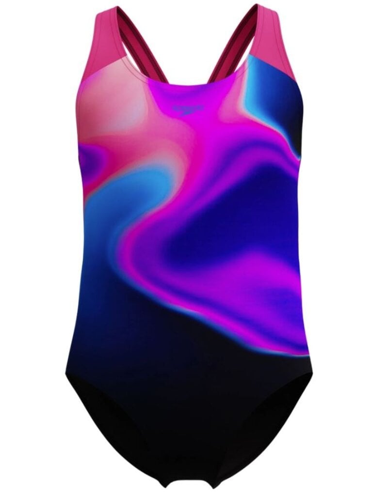 Speedo Speedo Girls Printed Splashback Swimsuit