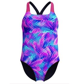 Speedo Speedo Girls Printed Powerback Swimsuit