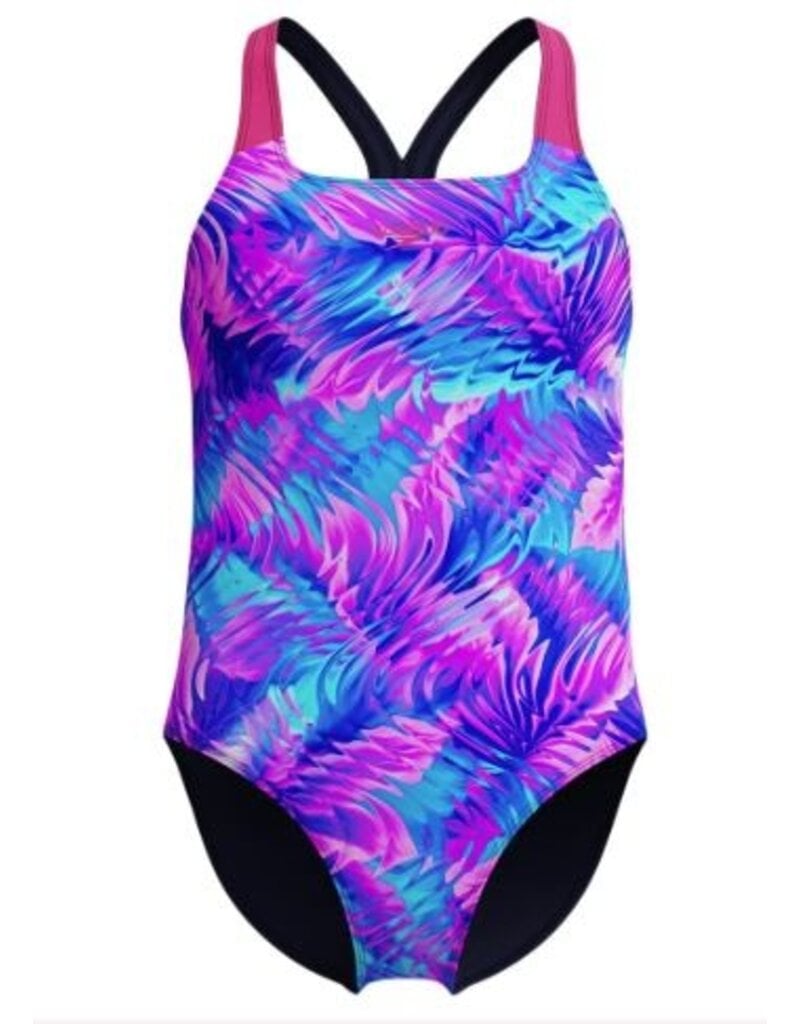 Speedo Speedo Girls Printed Powerback Swimsuit