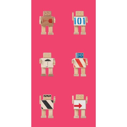 KEK Amsterdam Rijkswachters Robot Behang roze KEK Amsterdam Rijkswachters Robot Behang roze