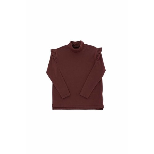 Tinycottons Solid Mockneck Tee Plum longsleeve Tinycottons Solid Mockneck Tee Plum longsleeve
