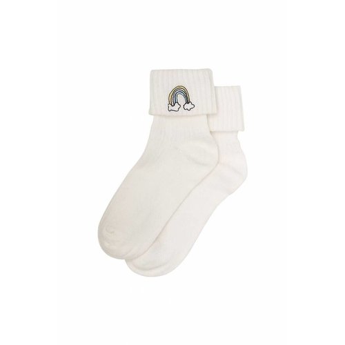Soft Gallery Rainbow Socks Cloud Dancer - sokken Soft Gallery Rainbow Socks Cloud Dancer - sokken