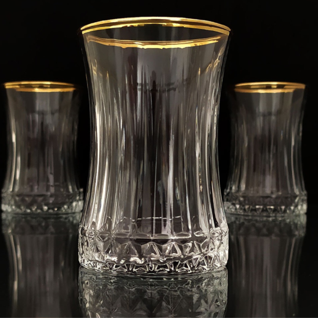 Elysia gold theeglazen set van 6