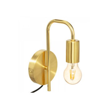 Metalen wandlamp goud