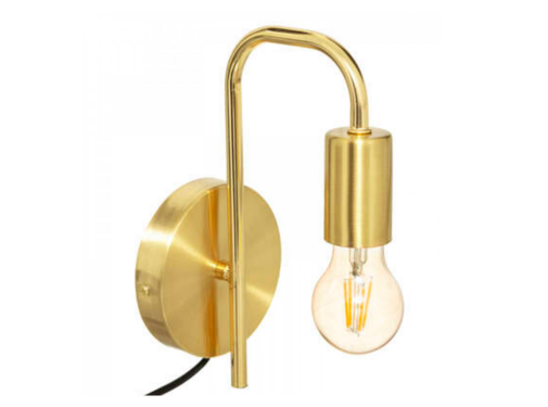 Metalen wandlamp goud