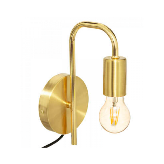 Metal wall lamp gold