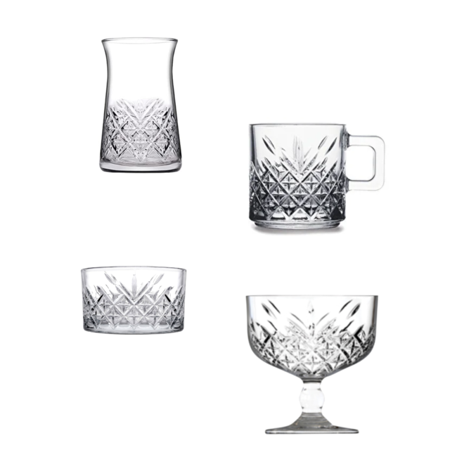 Timeless glazen met handvat set van 2 195 cc