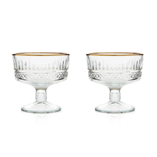 Elysia Golden Touch ijscoupe | Set van 2