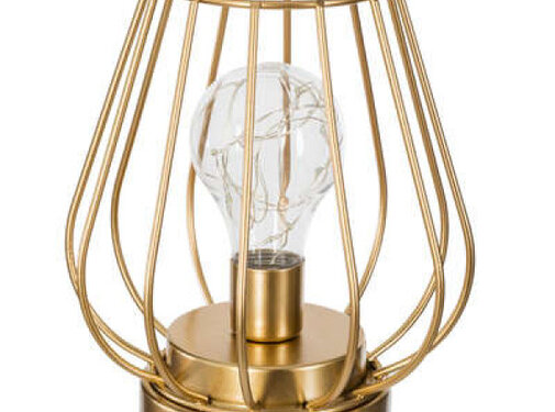 Gouden metalen lamp