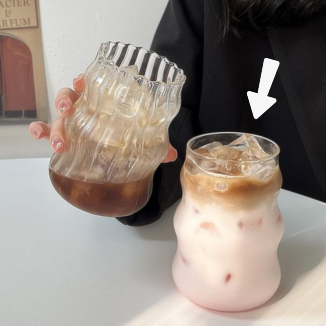 Bubble coffee glasses set of 2