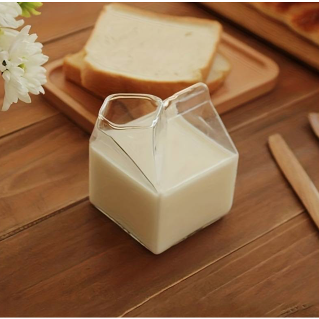Glass milk jug