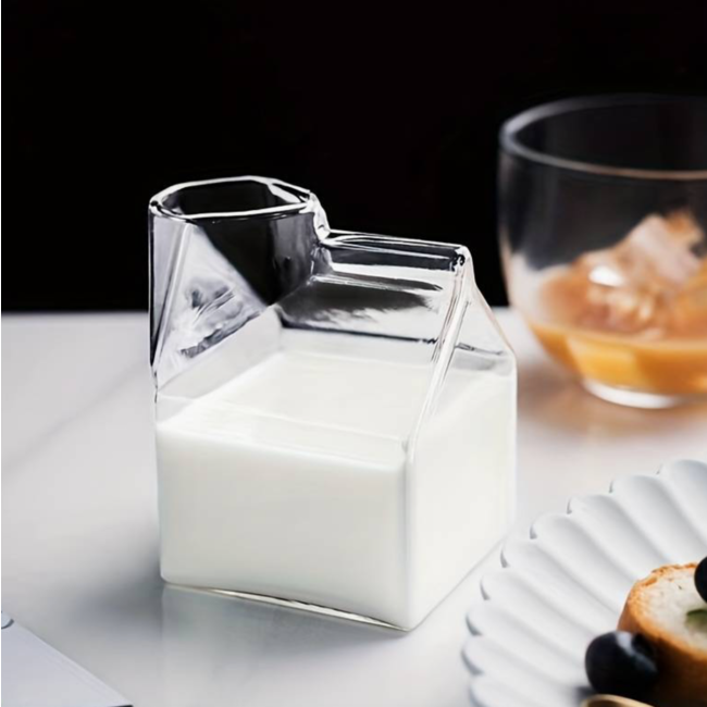 Glass milk jug
